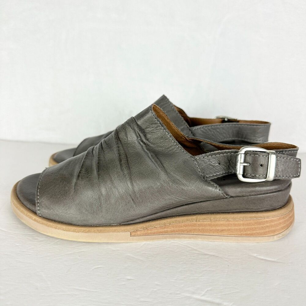 Miz Mooz Cornwall Sandal Size 36 US 6 Leather Slingback Grey